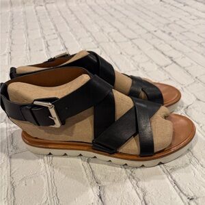 See By Chloe Black Crisscross Sandals. Leather. Sz 40.5 W9